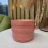 Цветочный горшок розовый гончарный фактурный Fabrica (предпросмотр)